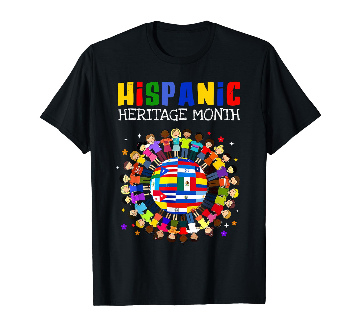 Hispanic Heritage Month All Latin Countries Boys Girls Kids T-Shirt