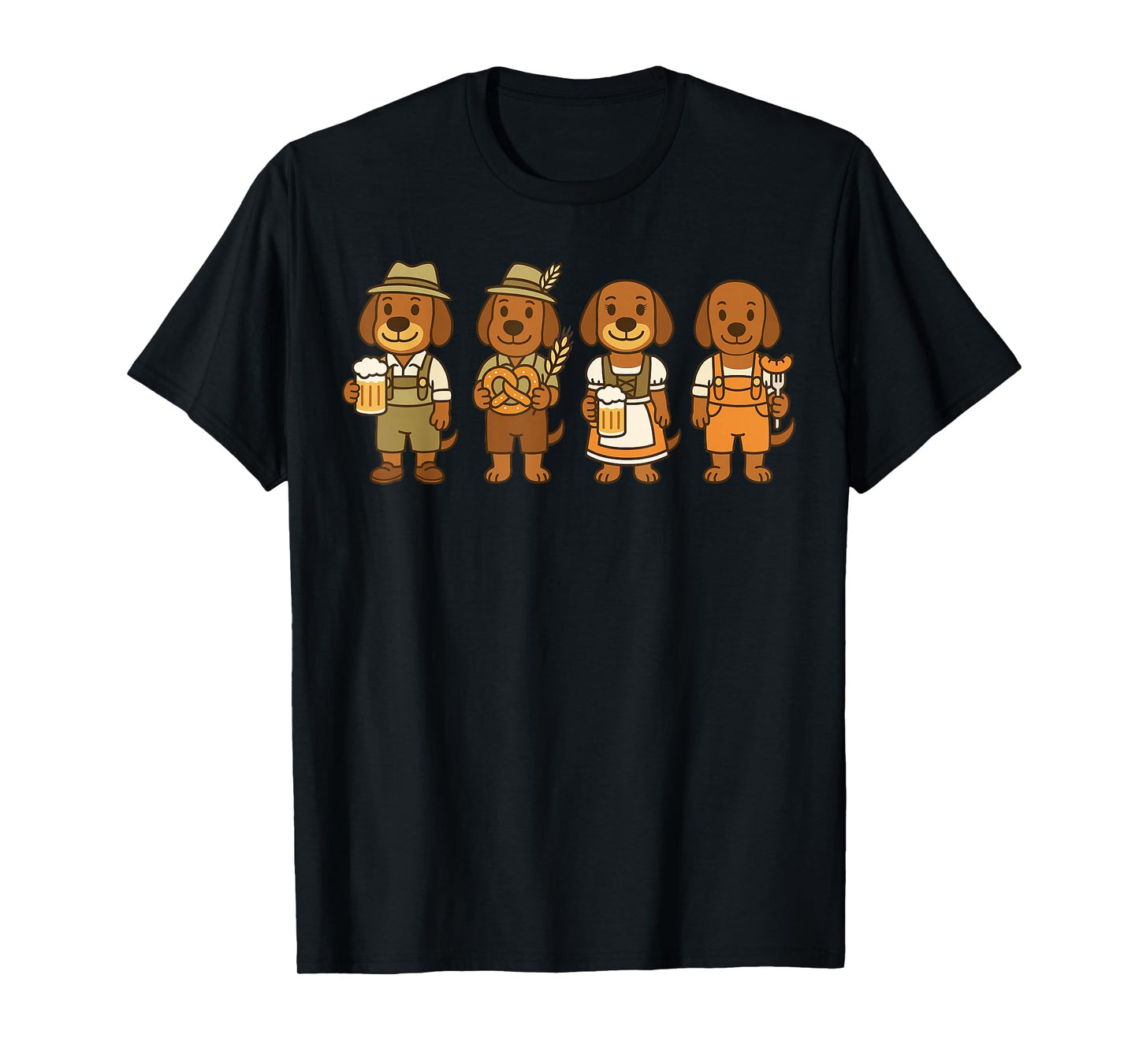 Oktoberfest Dachshund Cute Sausage Dog German Kids Men Women T-Shirt