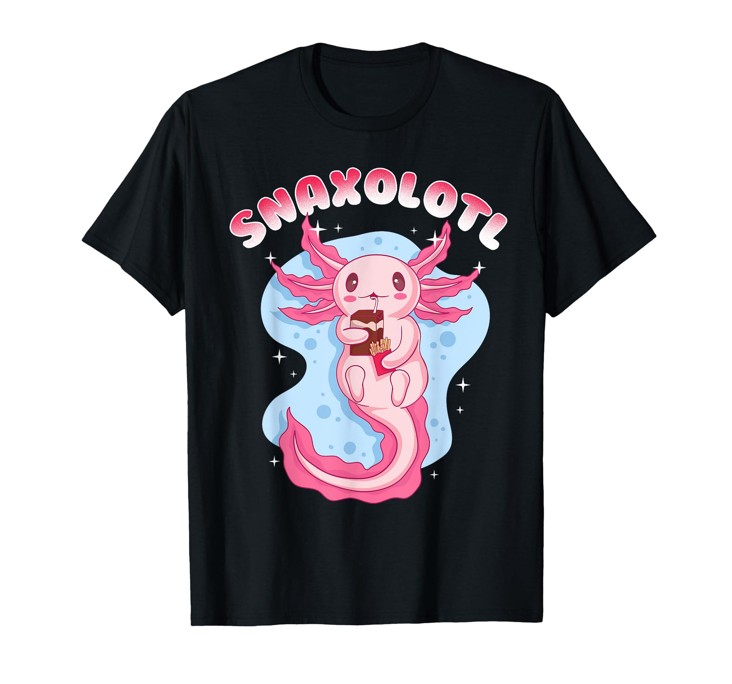 Anime Cute Manga Axolotl With Juice Box - Snaxolotl Girls T-Shirt