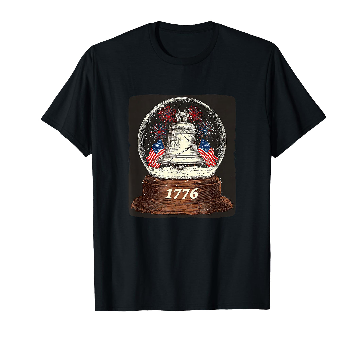 America Colors and Patriotic Snow Globe T-Shirt