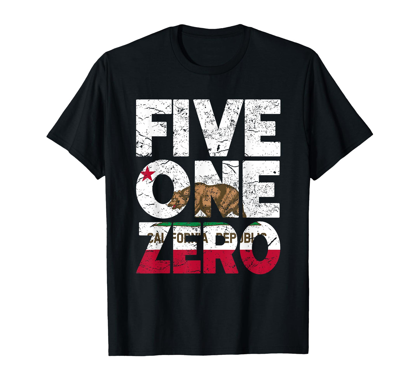 California Republic Flag - Area Code 510 T-Shirt