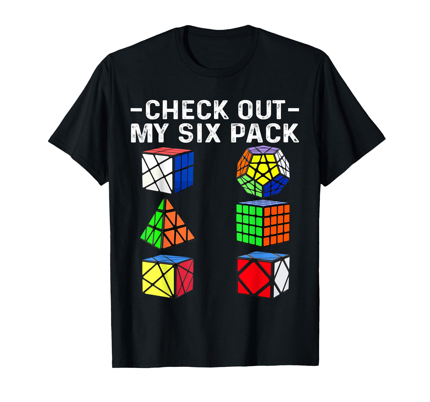 Check Out My Six Pack Puzzle Cube Funny Speed Cubing T-Shirt