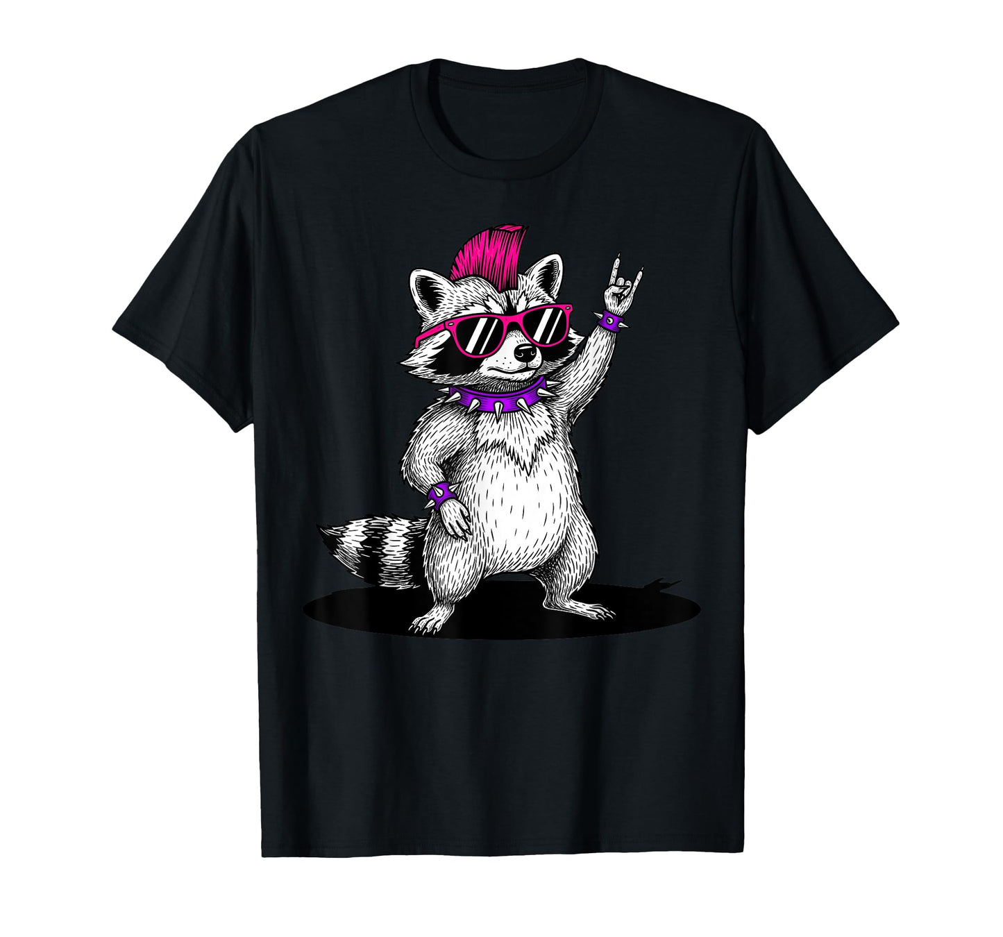 Raccoon Rock Music Funny Racoon Gifts For Men Women Boy Kid T-Shirt
