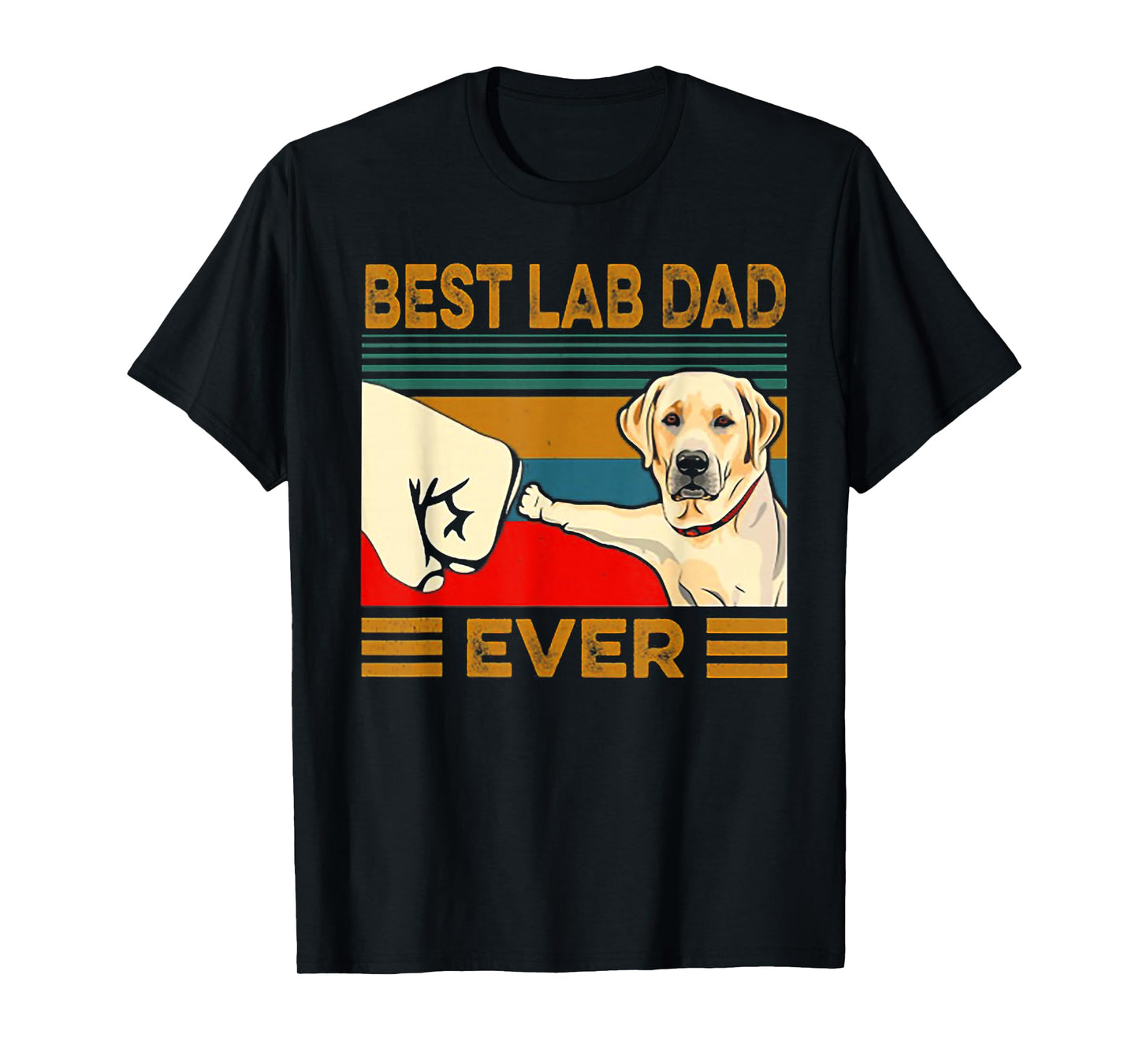 Best Lab Dad Ever Retro Vintage T-Shirt