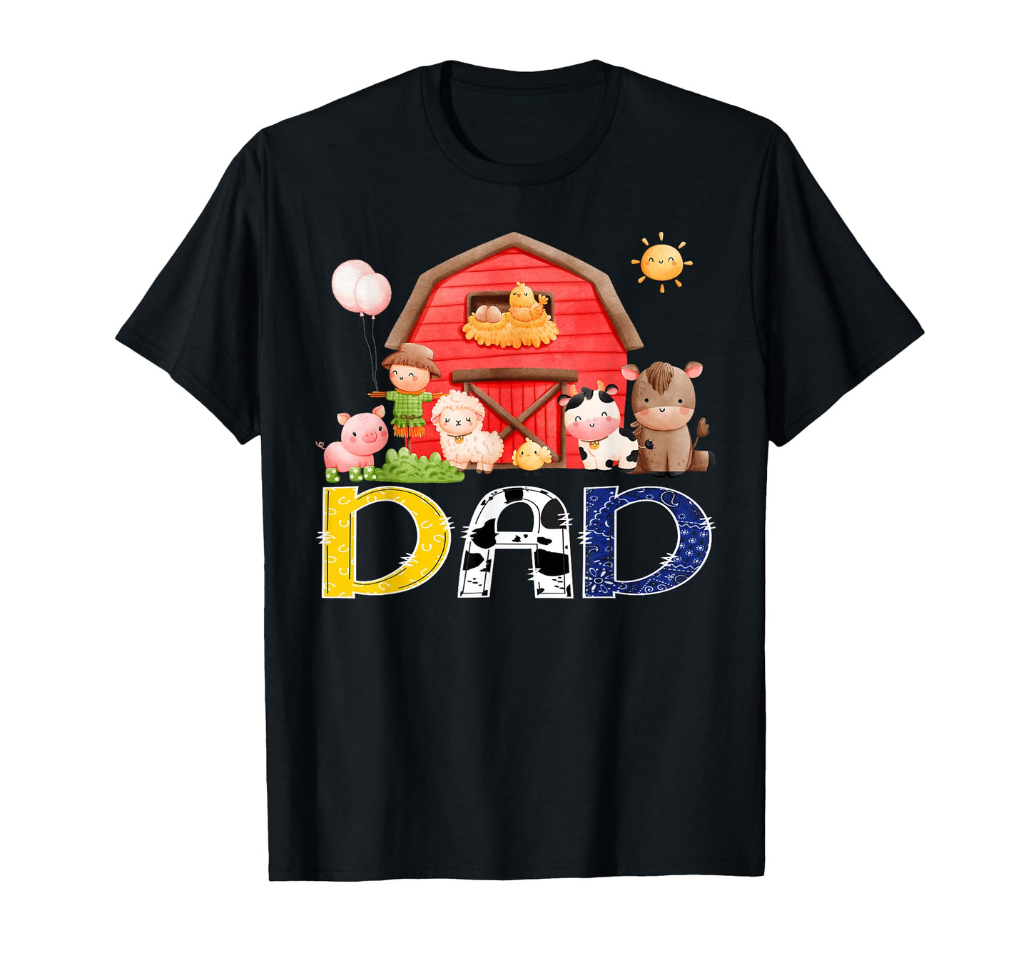 Dad Red Farm Cow Birthday Boy Party Matching Family T-Shirt
