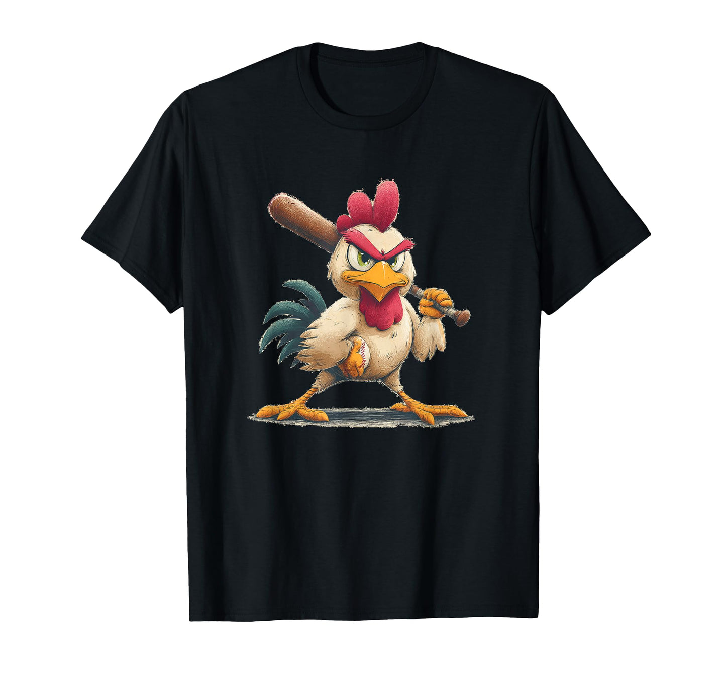 Sport Rooster Look with Baseball Bat Costume T-Shirt