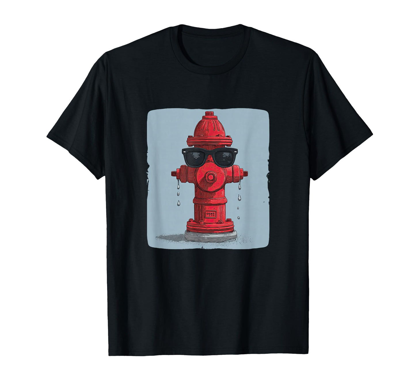 Funny Red Water Hydrant with Sunglasses T-Shirt