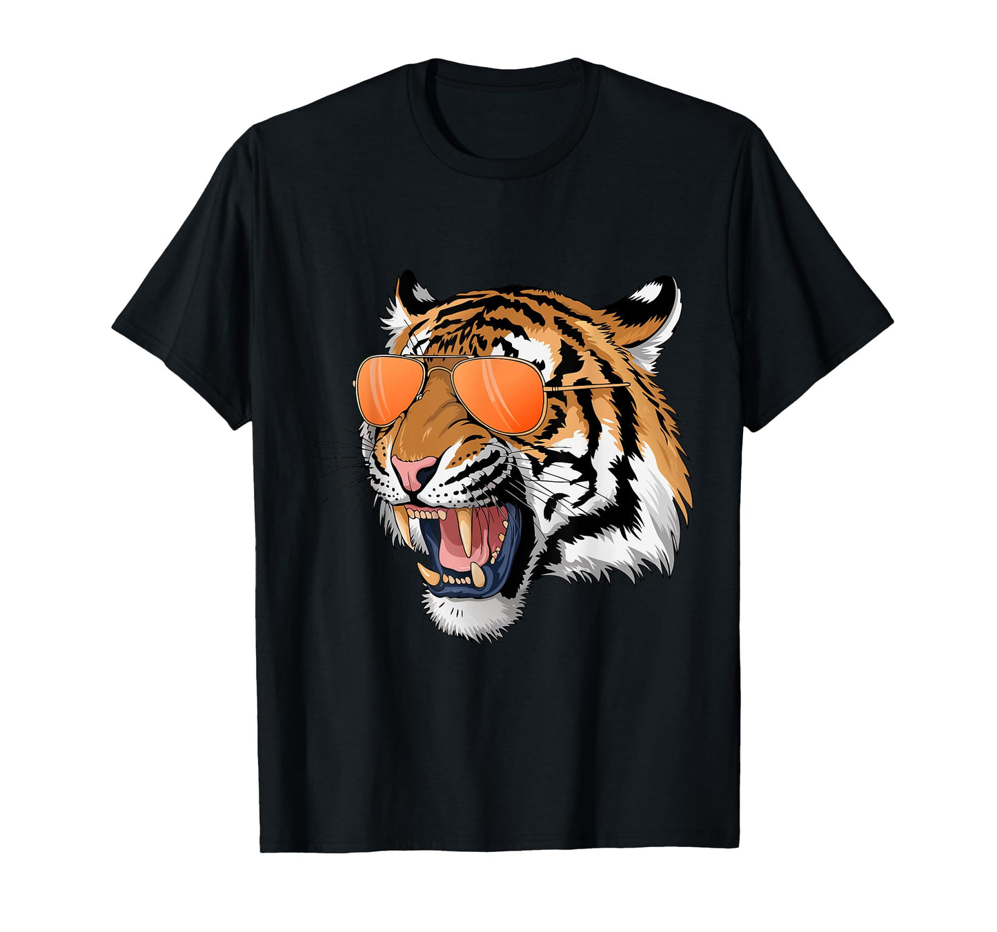 Cool Growling Bengal Tiger with Sunglasses T-Shirt