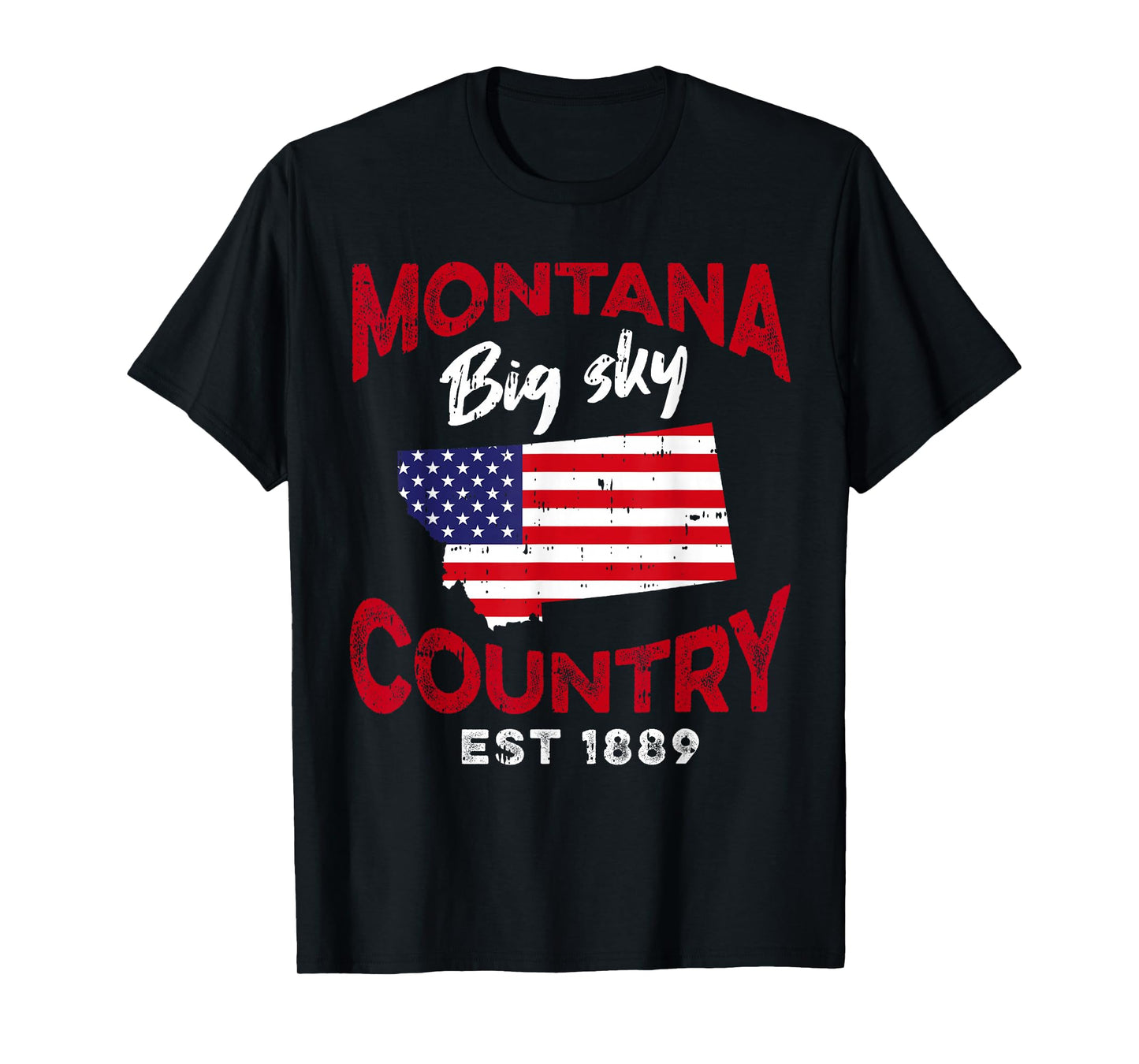 Montana USA American Flag Montanans T-Shirt