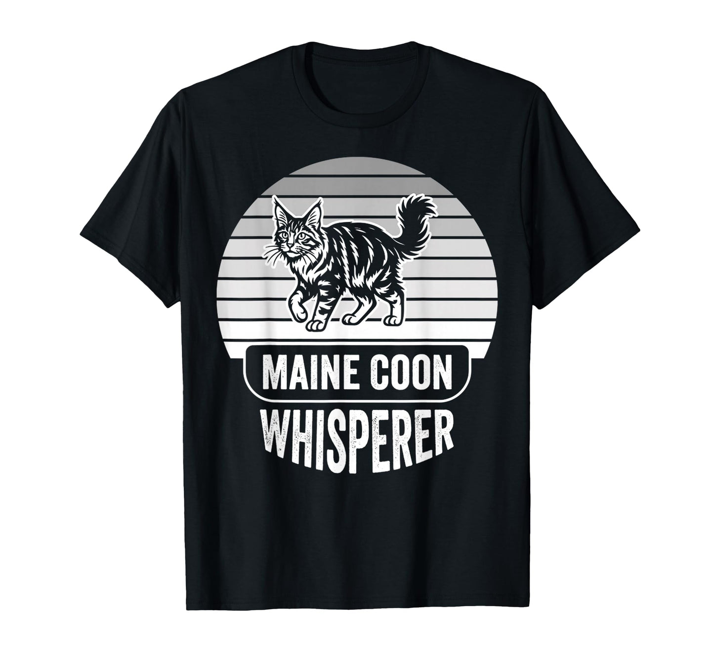 Maine Coon Whisperer Cat Lover Design T-Shirt