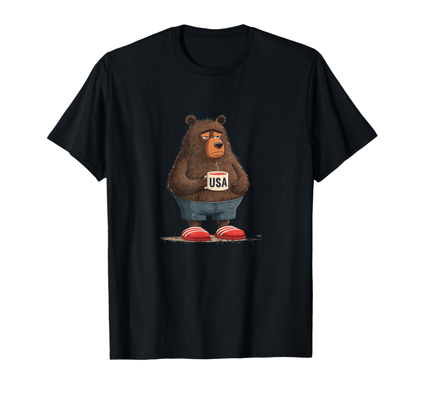 Awesome Bear with Coffee Cup for Mugs and Bears Lovers T-Shirt