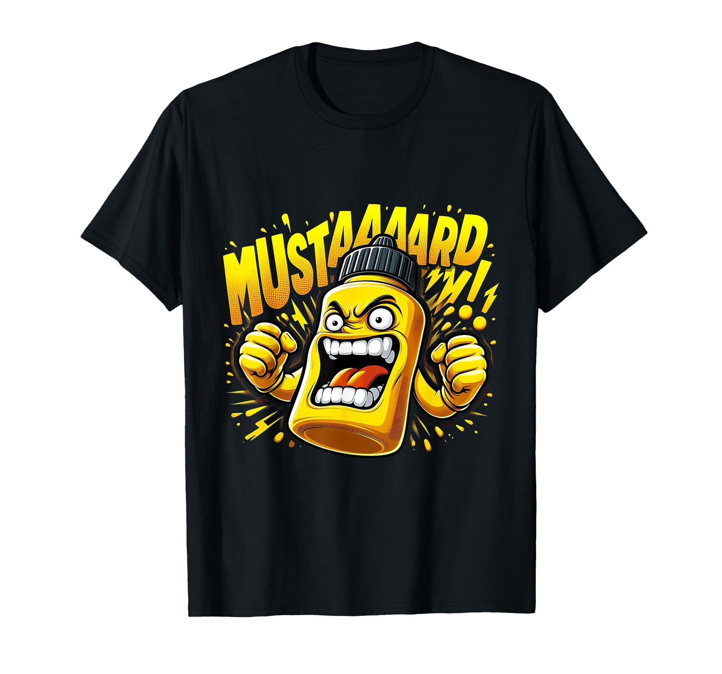 Funny Meme Mustard Bottle Scream Condiment Rap T-Shirt