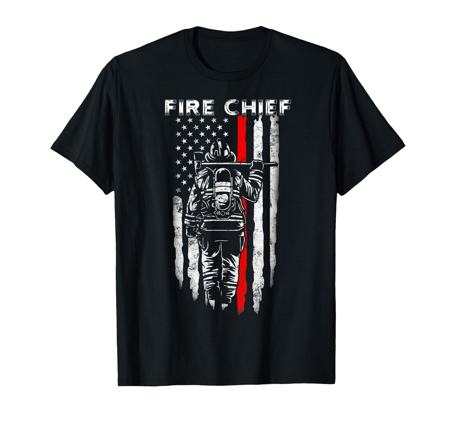 Fire Chief American flag gifts for Fire Chief Dad Grandpa T-Shirt