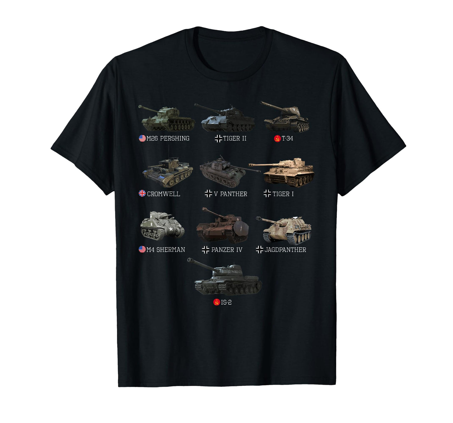 World Tanks Type American Enthusiast Military Lover Machine T-Shirt