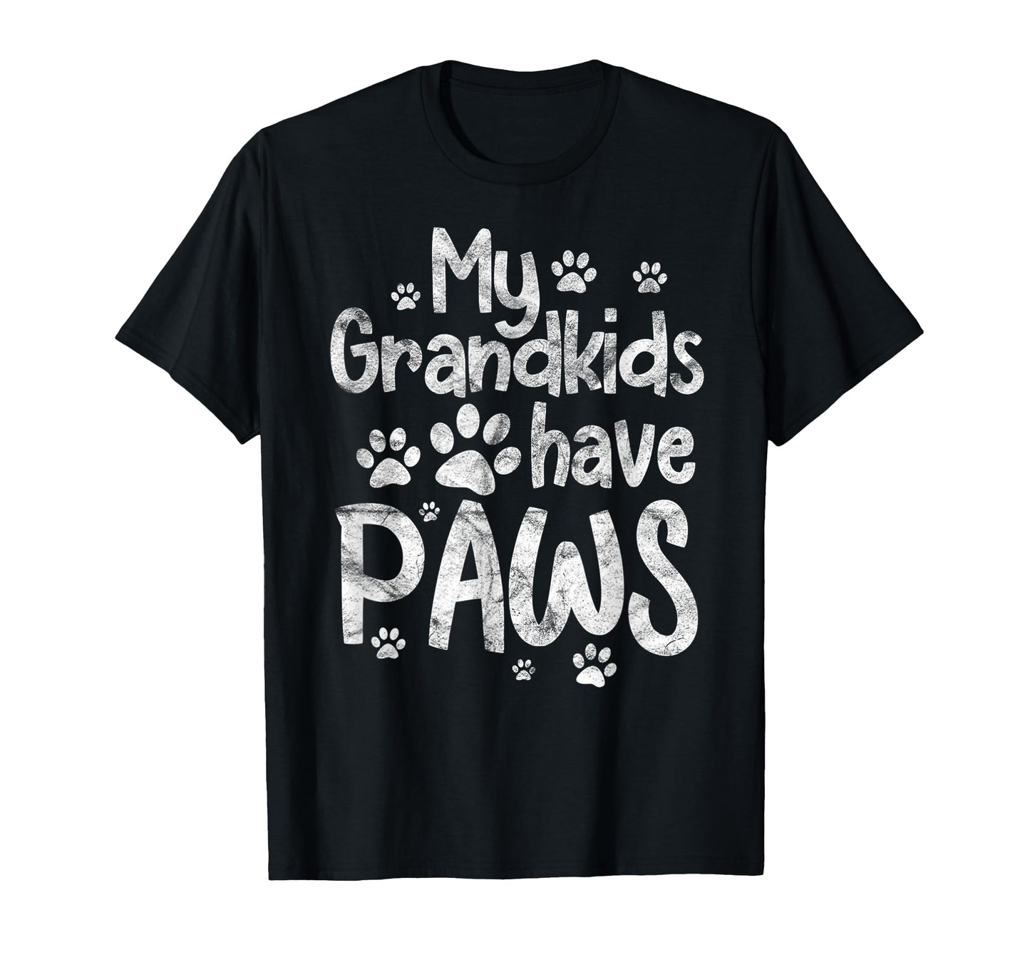 My Grandkids Have Paws Funny Dog Cat Grandma Grandmother T-Shirt