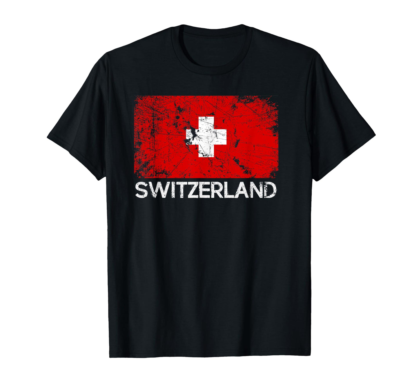 Swiss Flag T-Shirt | Vintage Made In Switzerland Gift