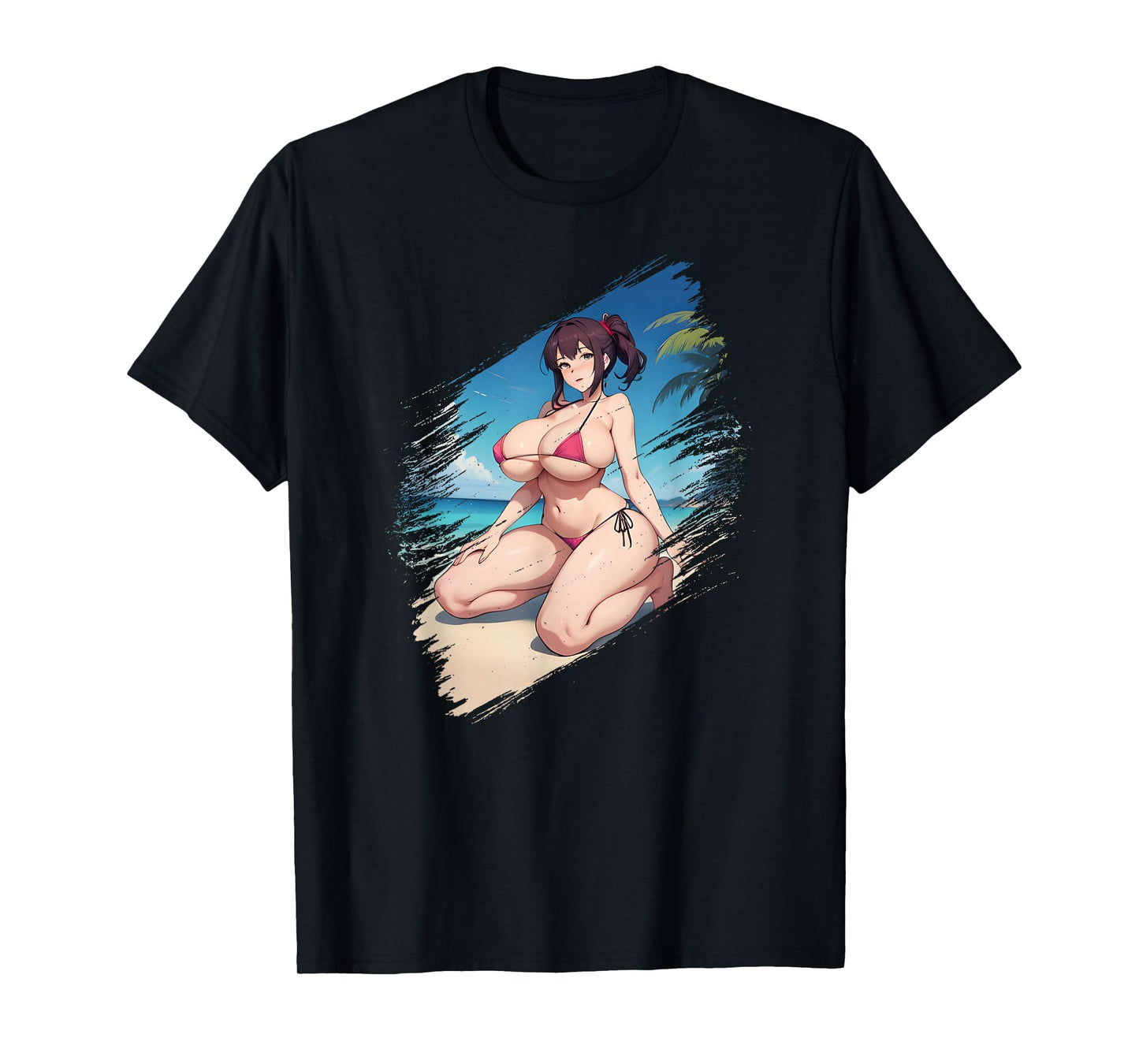 Big Boobs Anime Manga Girl Women Bikini T-Shirt