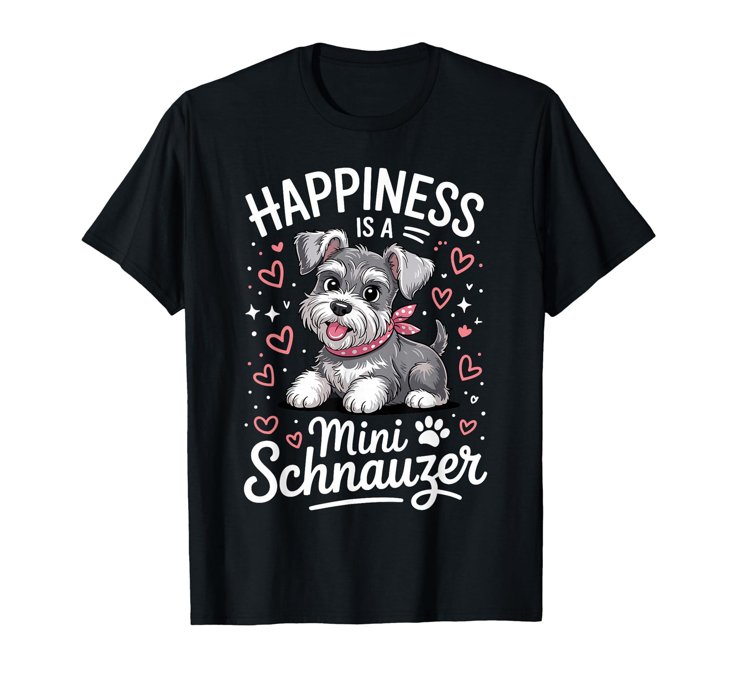 Funny Schnauzer Art for Men Women Kids Mini Schnauzer Lover T-Shirt