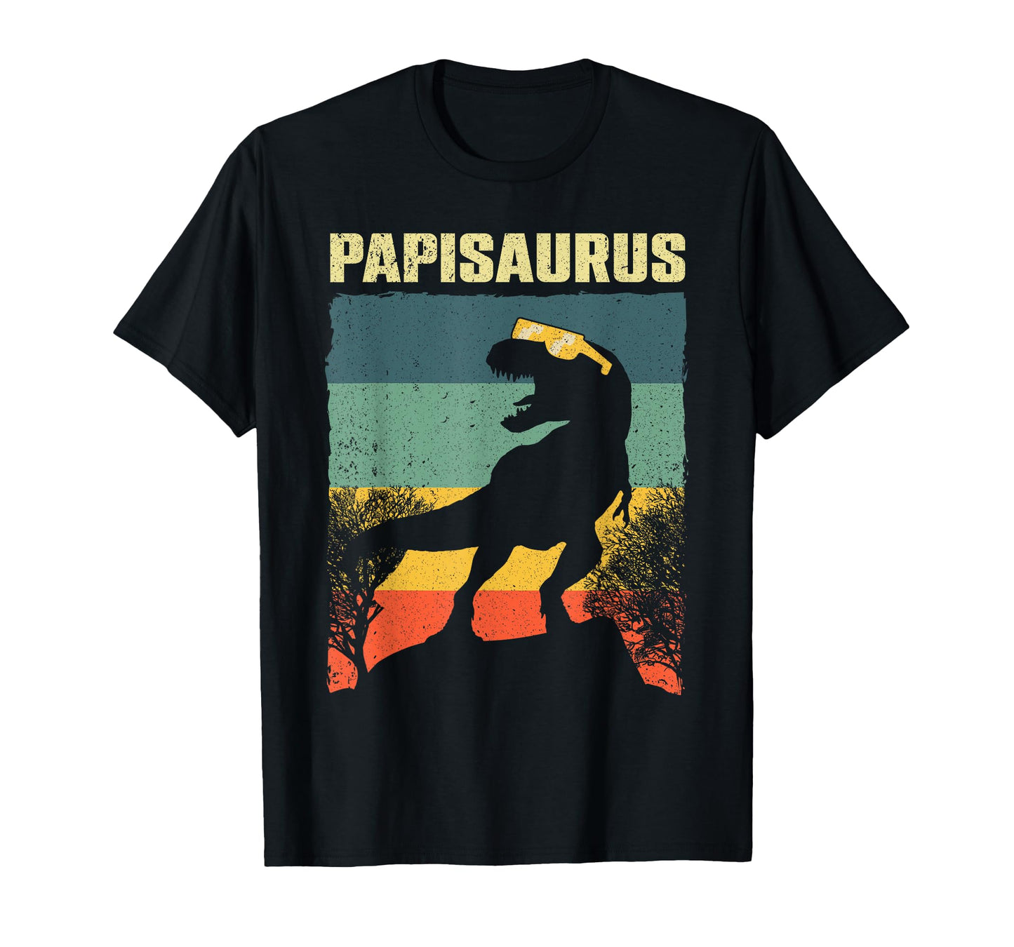 Funny Papisaurus Design For Men Dad Grandpa Dinosaur Lover T-Shirt