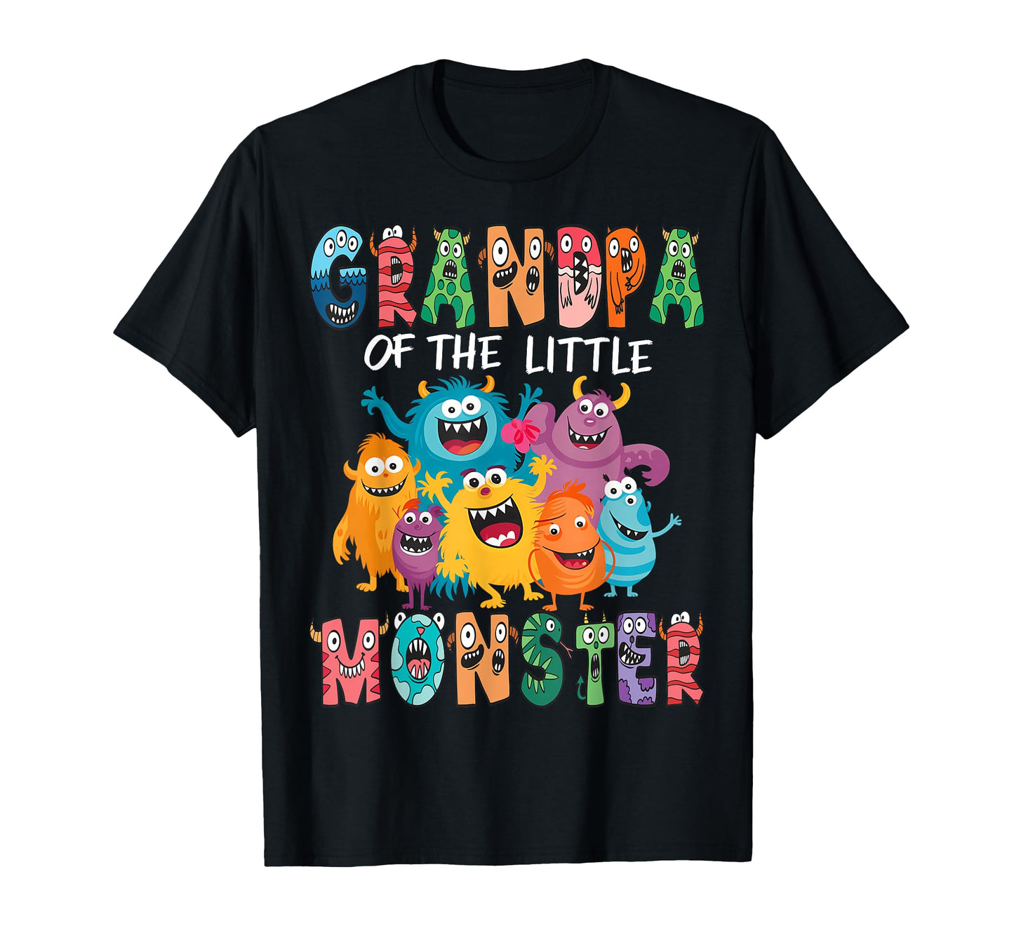 Grandpa Of The Little Monster Kids 1St Birthday Party T-Shirt