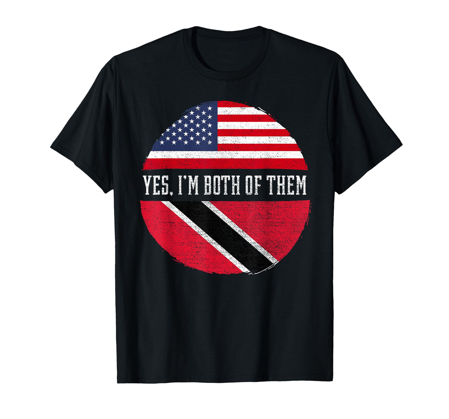 Half American Half Trinbagonian USA Flag Trinidad and Tobago T-Shirt