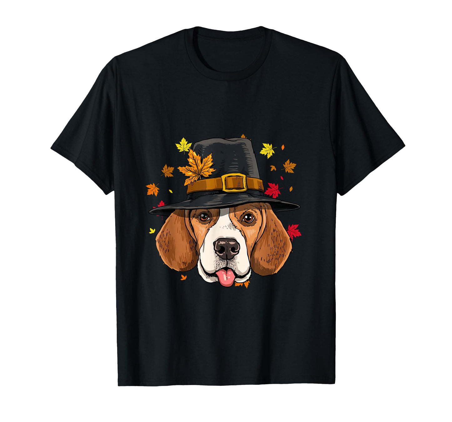 Beagle Thanksgiving Pilgrim Turkey Day Autumn Fall Dog Lover T-Shirt