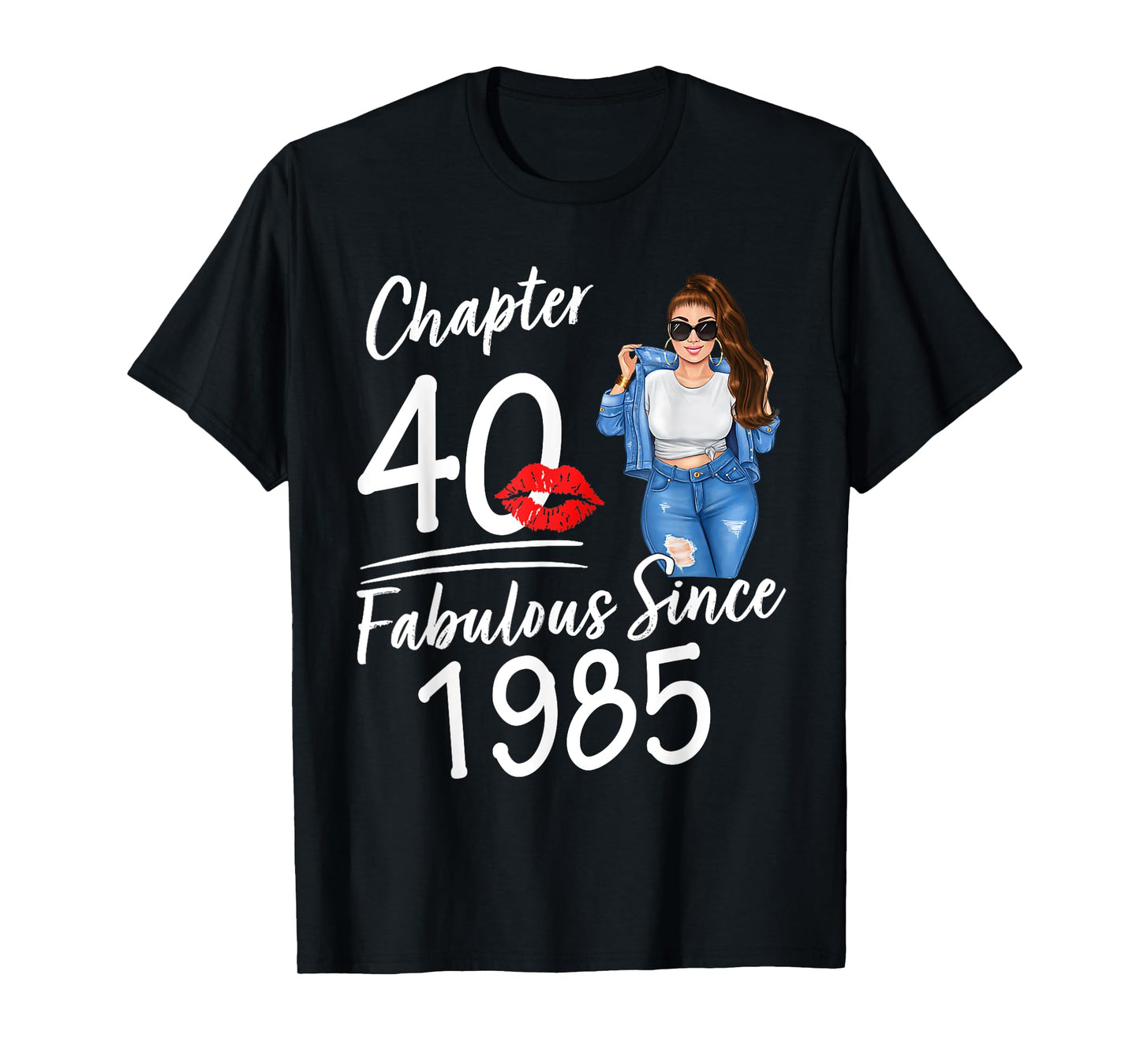 Chapter 40 Fabulous Since 1985 40th Birthday Women Melanin T-Shirt