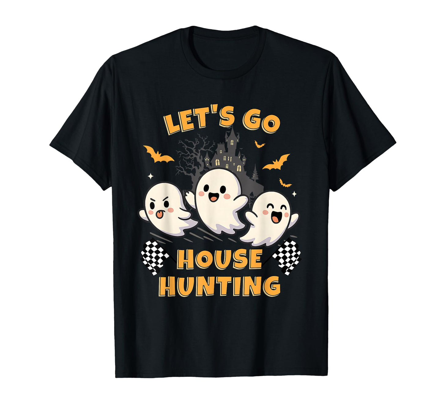 Let’s Go House Hunting Ghost Halloween Real Estate Humor T-Shirt