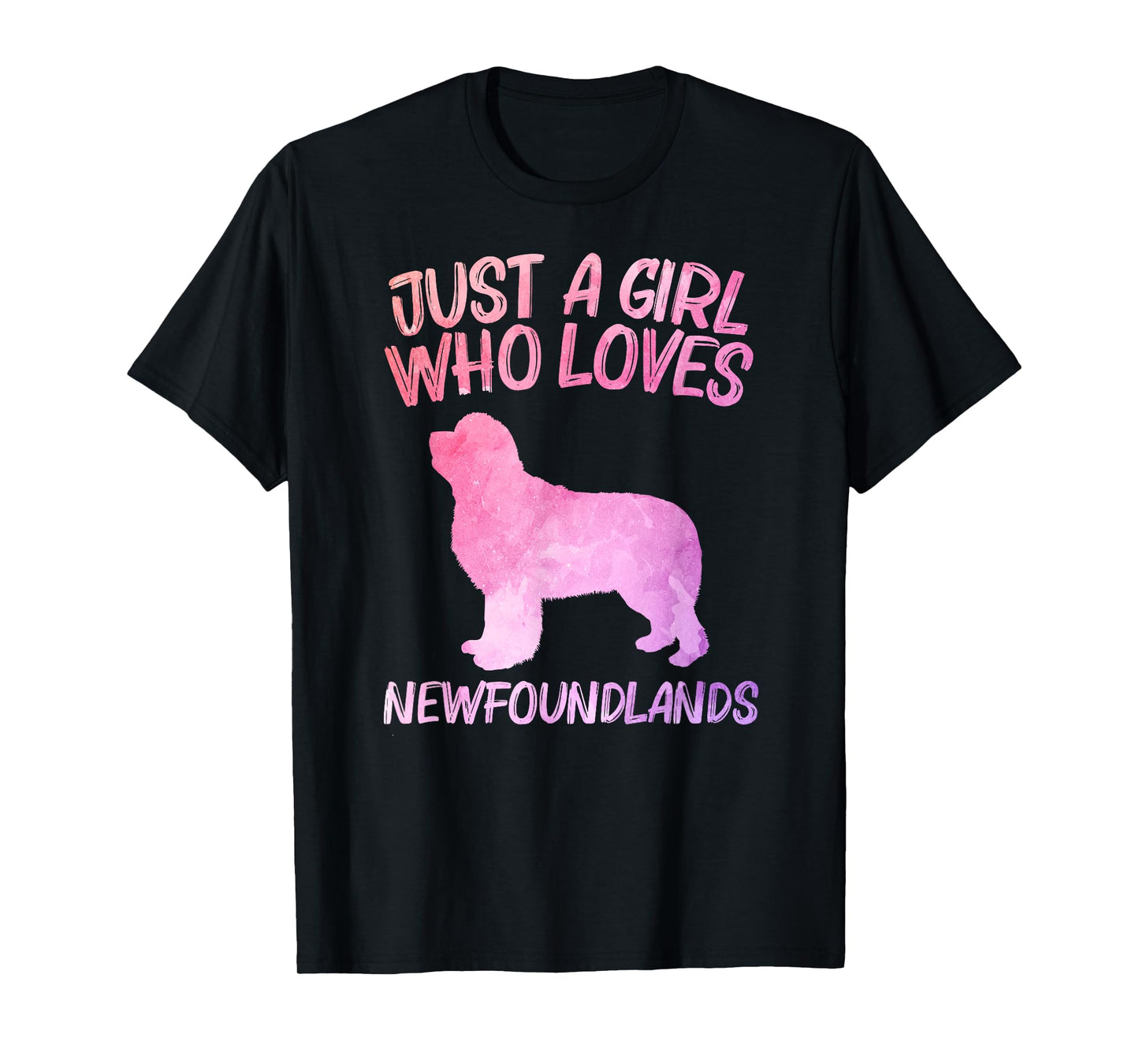 Just A Girl Who Loves Newfoundlands Gift For Women Dog Pup T-Shirt