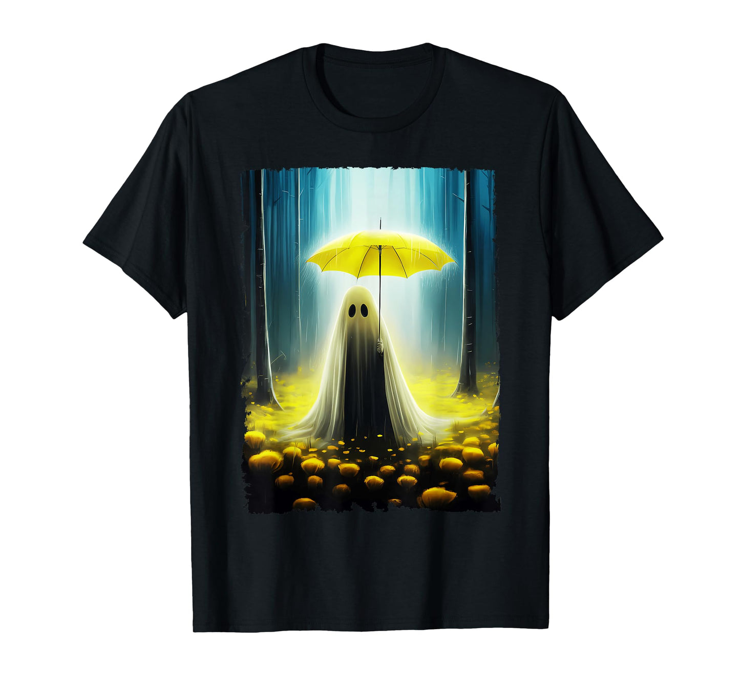 Vintage Floral Ghost Halloween Costume Gothic Ghost Spooky T-Shirt