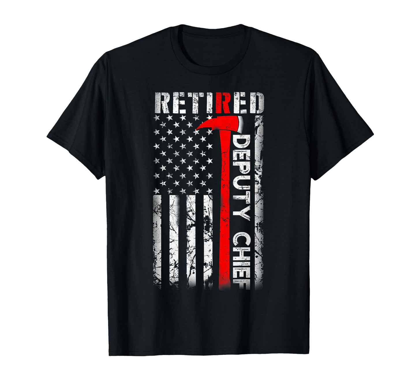 Retired Deputy Fire Chief Fireman Retirement UAS flag Gifts T-Shirt