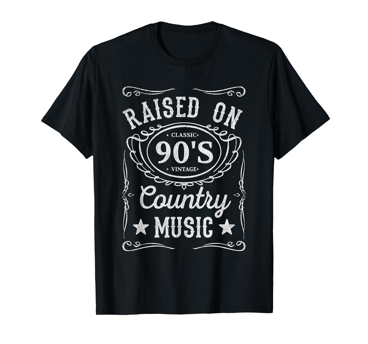 Raised On 90's Country Music Vintage Funny Retro Southern T-Shirt