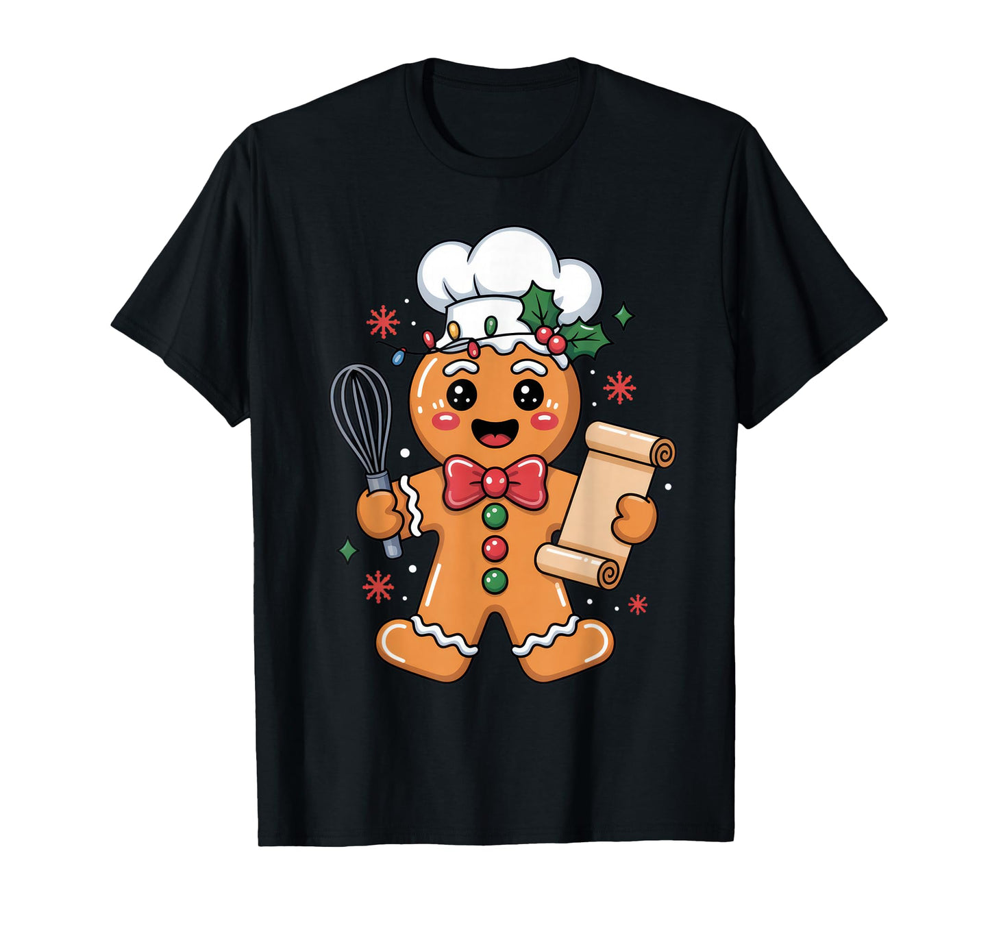 Gingerbread Chef Lovers Christmas Fun Holiday Season Apparel T-Shirt