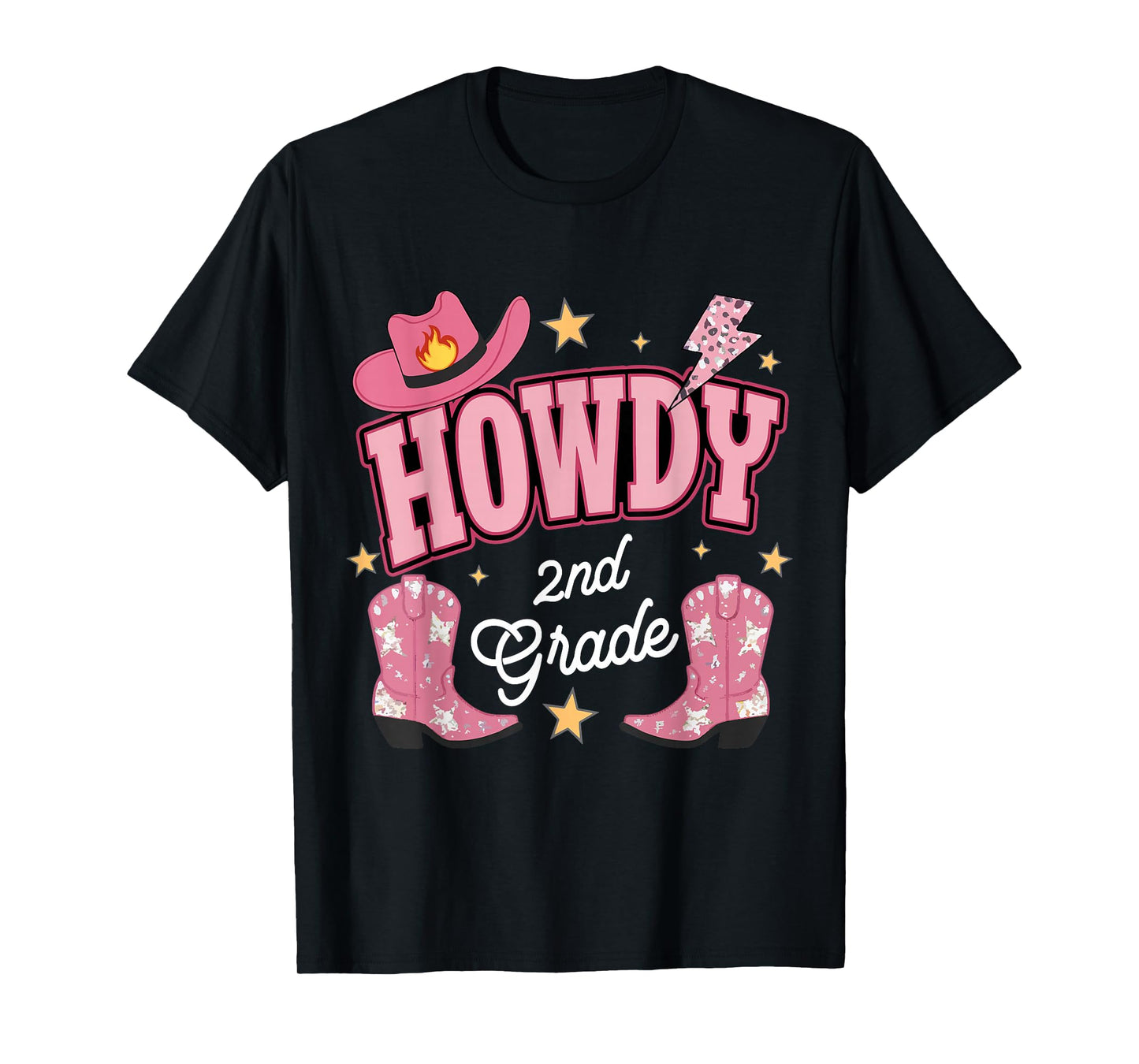 Howdy Second Grade Western 2nd Grade Teacher Cowboy Cowgirl T-Shirt