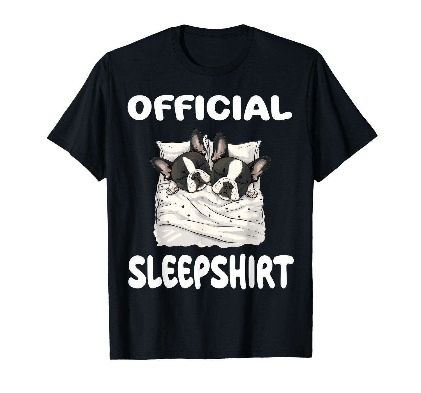 Boston Terrier Dog Official Sleepshirt Pajamas Nightgown T-Shirt for Men Women Girls Kids