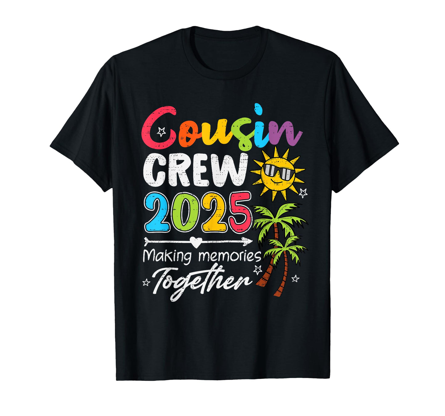 Cousin Crew 2025 Summer Vacation Beach Family Trips Matching T-Shirt