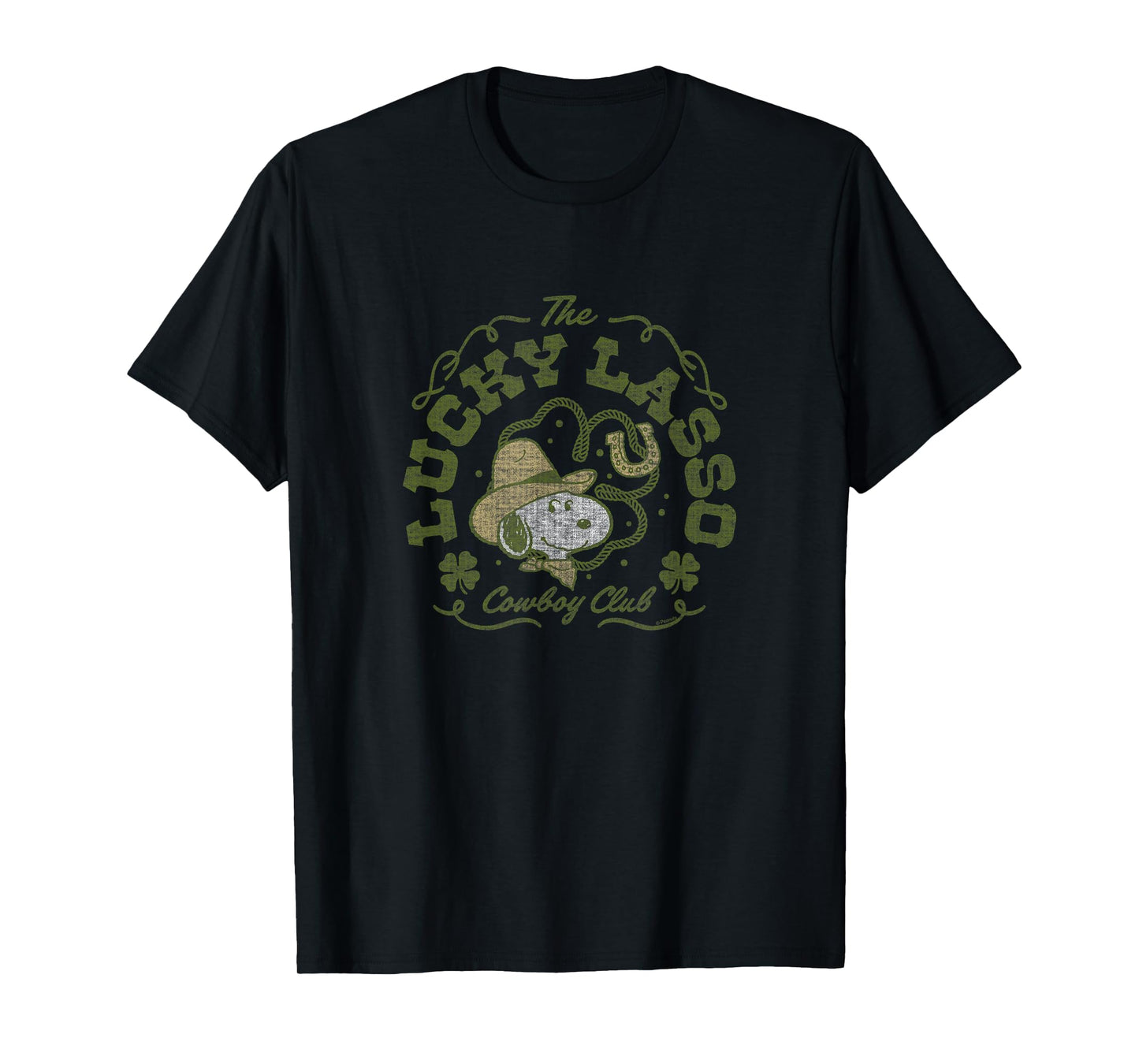Snoopy Lucky Lasso Cowboy Club Western Design T-Shirt