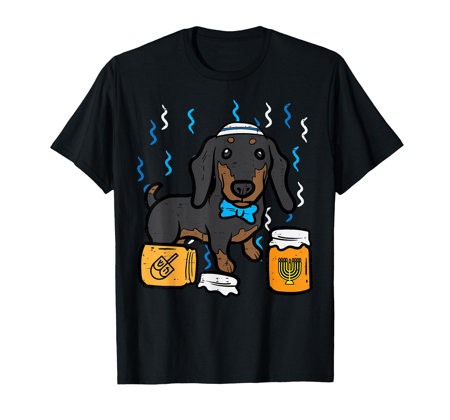 Hanukkah Dog Dachshund Chanukah Jewish Wiener Men Women Kid T-Shirt
