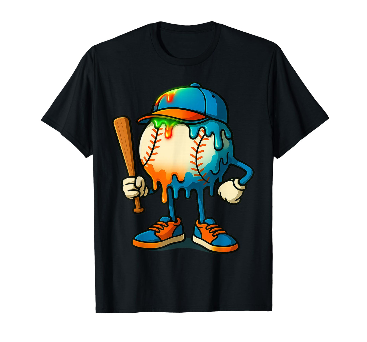 Baseball Drip Team for Boys Ice Cream Cool T-Shirt