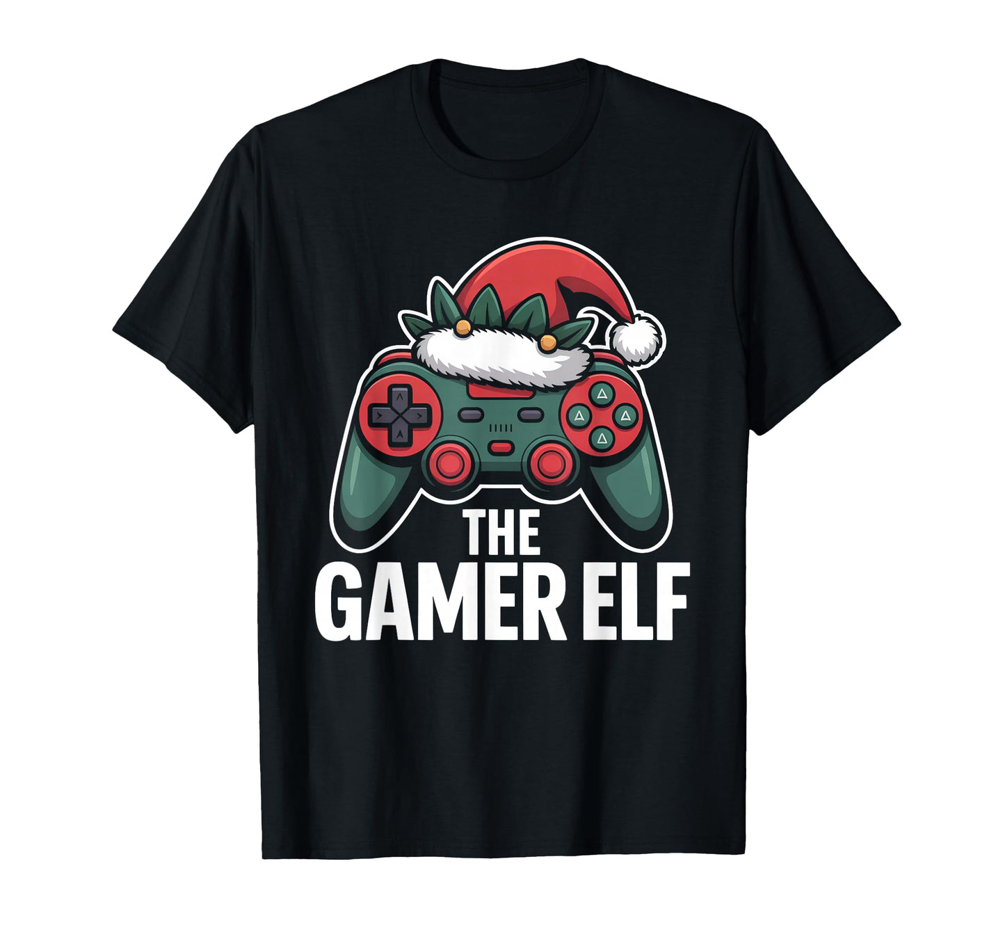 The Gamer Elf Video Gaming Boys Men Kids T-Shirt