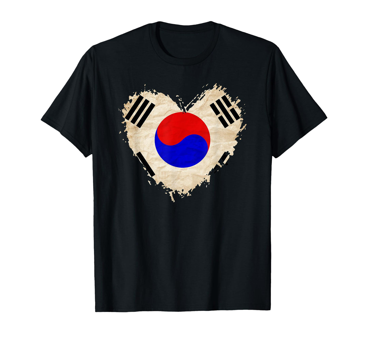 South Korea Flag Love Heart Patriotic Mom Dad Family School T-Shirt