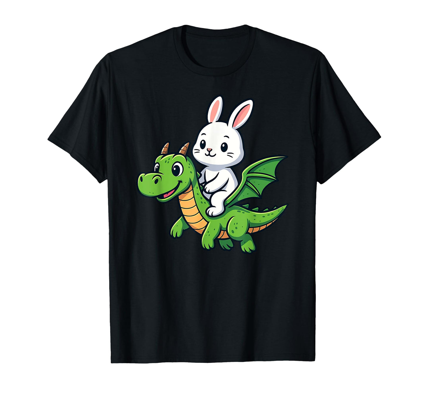 Funny Rabbit Bunny Dragon Riding Zoo Day Boys Girls Kids T-Shirt