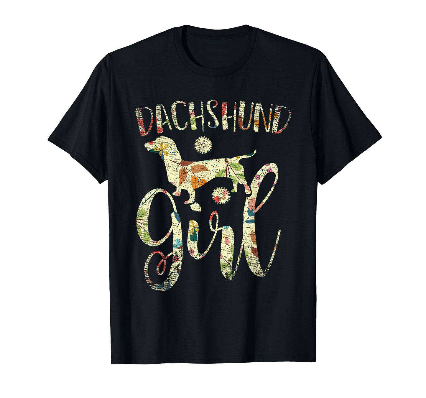 Dachshund Girl Dog Lover Women Girls Gift Vintage Dachshund T-Shirt