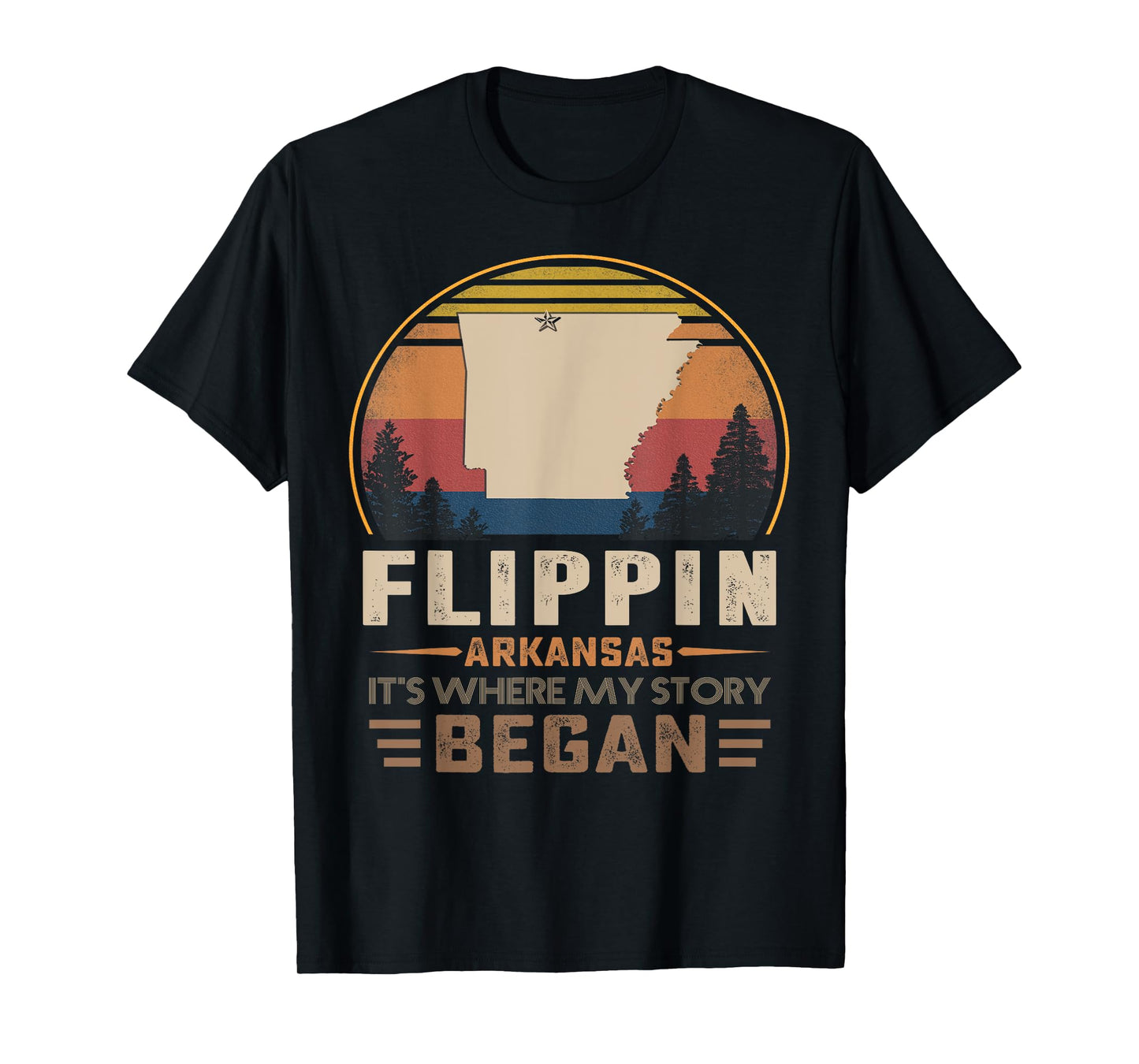 Vintage Flippin Arkansas Hometown My Story Began T-Shirt