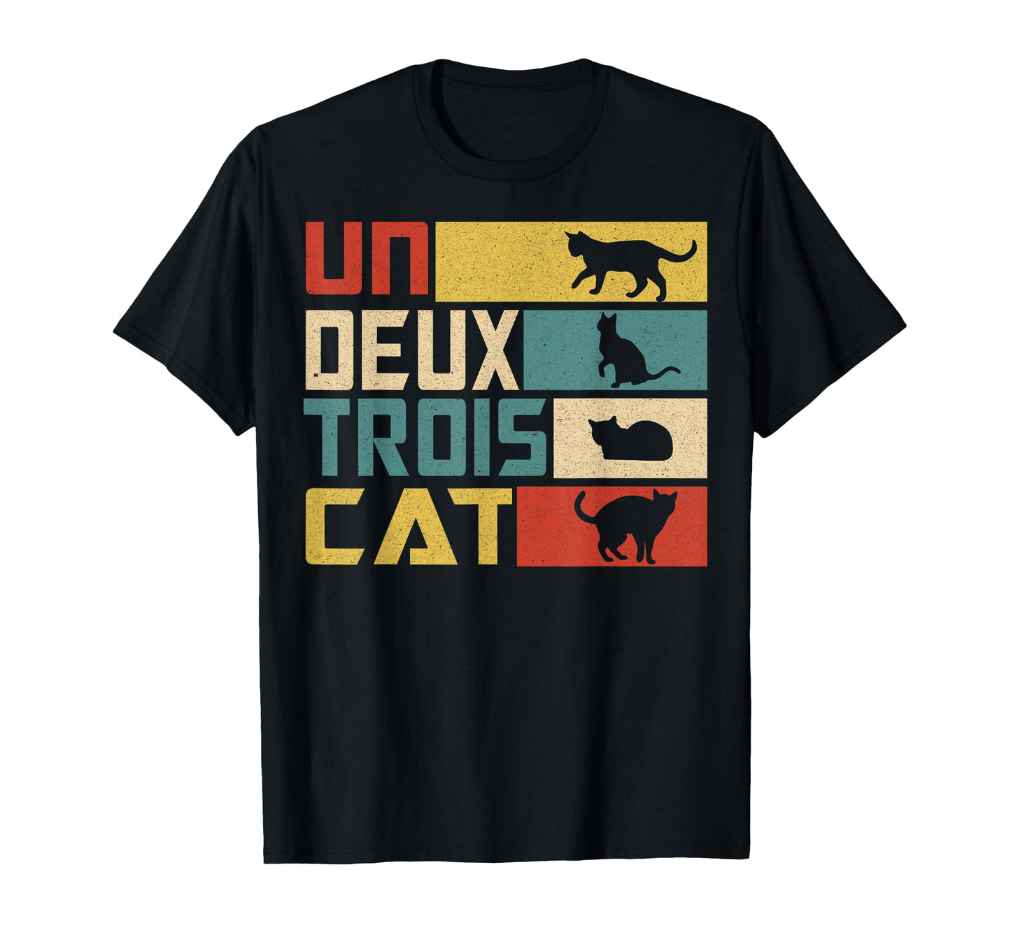 Un Deux Trois Cat - Funny French Pun, Funny Cat T-Shirt