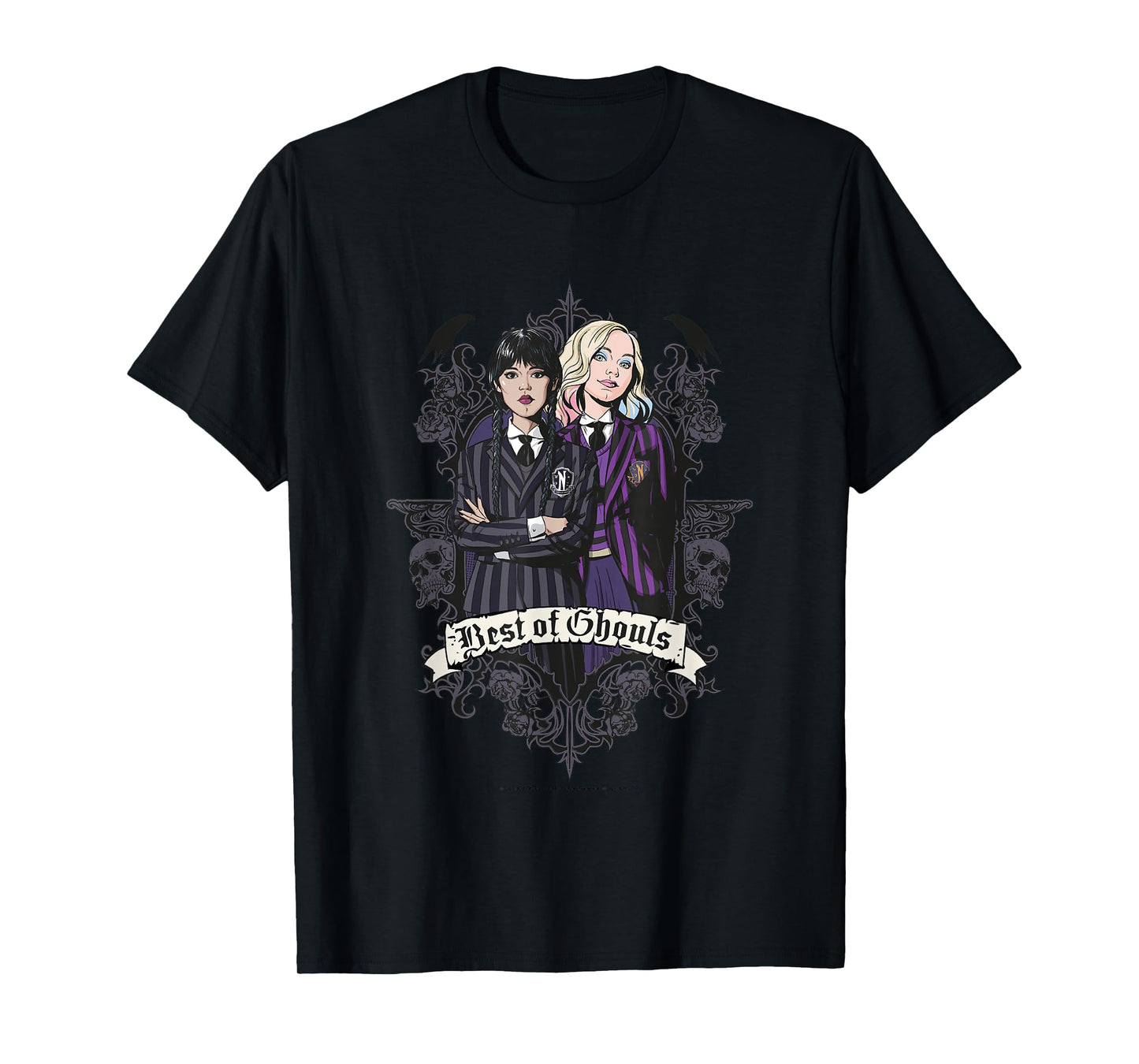 Wednesday Best Of Ghouls Wednesday & Enid T-Shirt