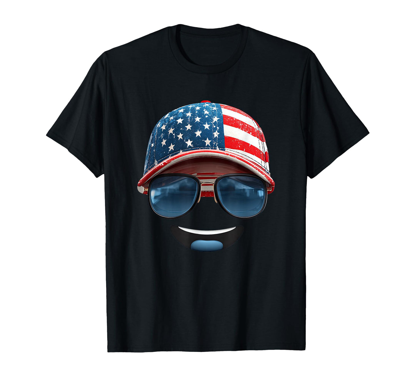 Pretty Smiling US Cap Costume for Headwear Lovers T-Shirt