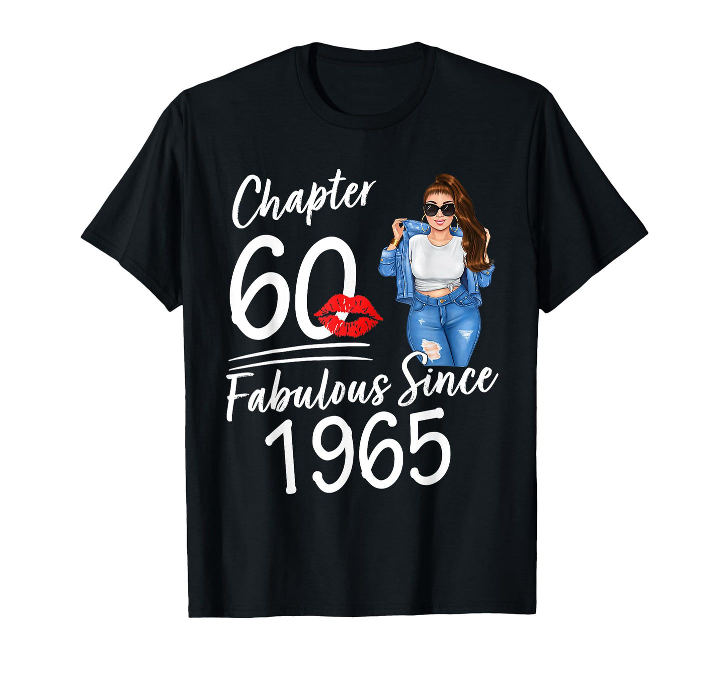 Chapter 60 Fabulous Since 1965 60th Birthday Women Melanin T-Shirt