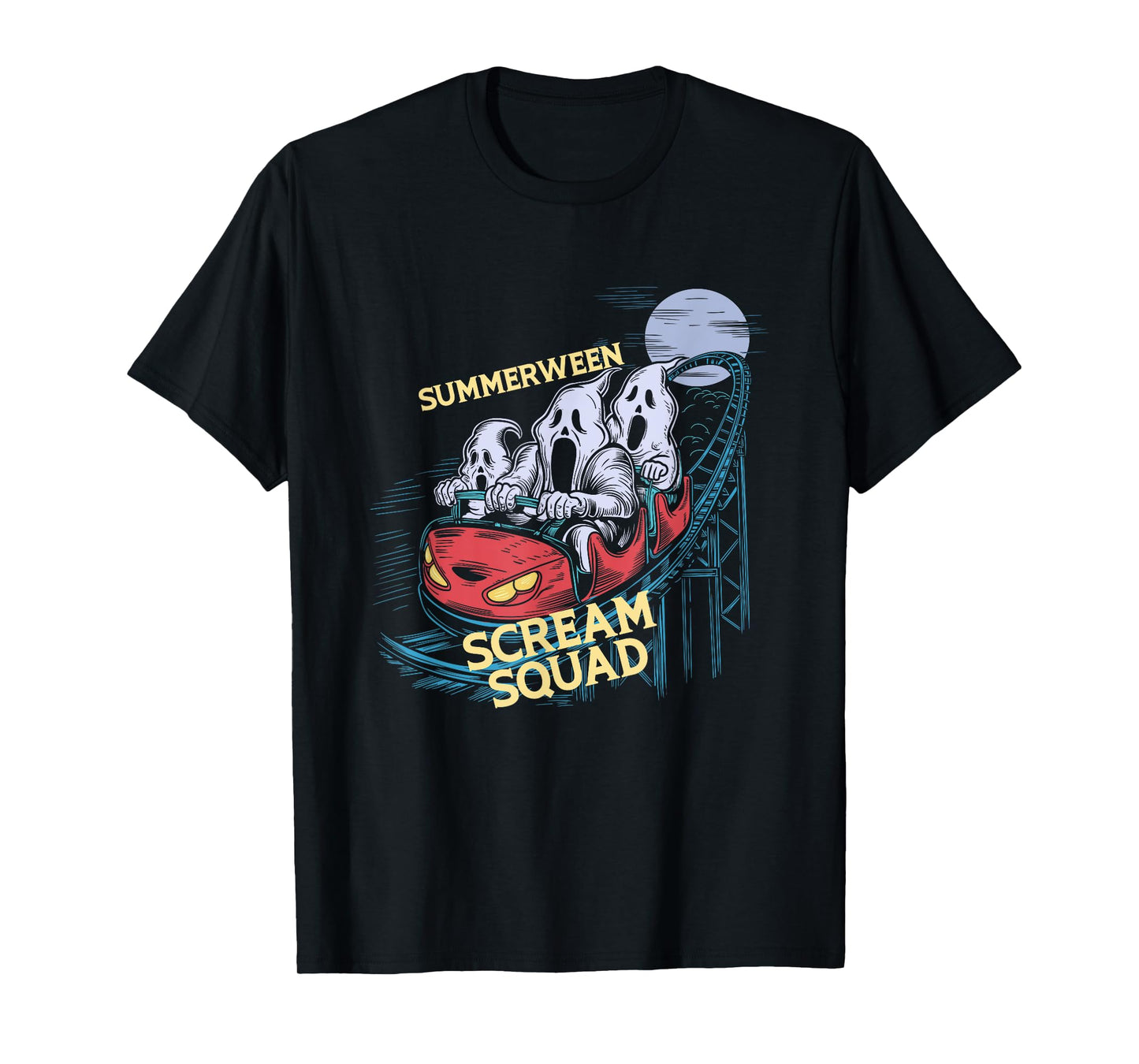 Summerween Scream Squad Rollercoaster Halloween T-Shirt