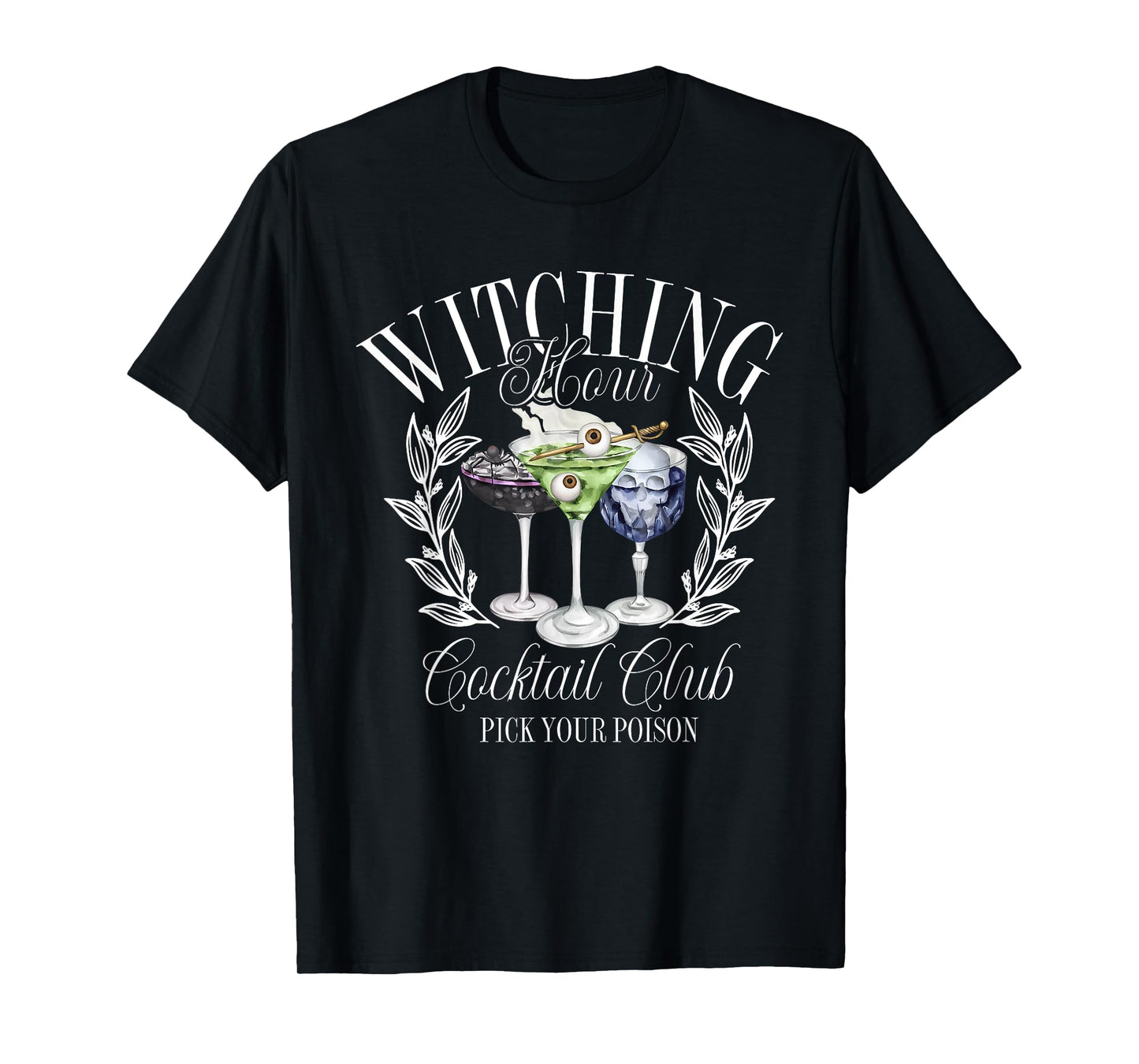 Classic Witching Hour Cocktail Club Spooky Halloween Season T-Shirt